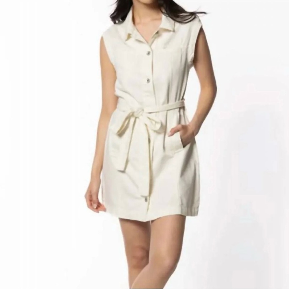 Sanctuary Ivory Button-Up Mini Dress